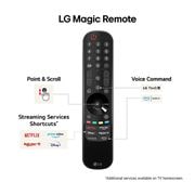 LG 83'' OLED evo AI C4 - 4K TV (2024), LG Magic -kaukosäädin korostaa helppoa piste- ja vieritystoimintoa, suoratoistopalvelun pikavalintoja ja äänikomentoja, OLED83C44LA, thumbnail 8