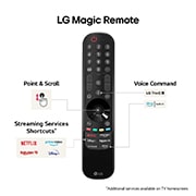 LG 55'' NANO 81 - NanoCell AI 4K Smart TV (2024), LG Magic -kaukosäädin korostaa helppoa piste- ja vieritystoimintoa, suoratoistopalvelun pikavalintoja ja äänikomentoja, 55NANO81T6A, thumbnail 8