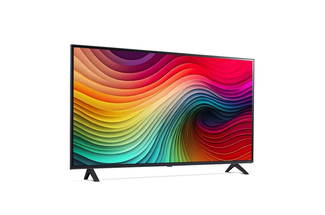LG 43'' NANO 81 - NanoCell AI 4K Smart TV (2024), LG NanoCell TV, NANO81, hieman kulmassa oikealle päin katsottuna, 43NANO81T6A, thumbnail 3