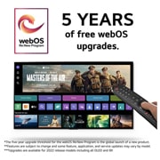 LG 65'' OLED evo AI G4 - 4K TV (2024), 5 vuotta ilmaisia webOS-päivityksiä, joissa on webOS:n uusi ohjelmalogo, webOS-käyttöliittymän kuva ja vastuuvapauslausekkeet, OLED65G46LS, thumbnail 4
