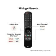 LG 50'' UHD AI UT91 - 4K TV (2024), LG Magic -kaukosäädin korostaa helppoa piste- ja vieritystoimintoa, suoratoistopalvelun pikavalintoja ja äänikomentoja, 50UT91006LA, thumbnail 8