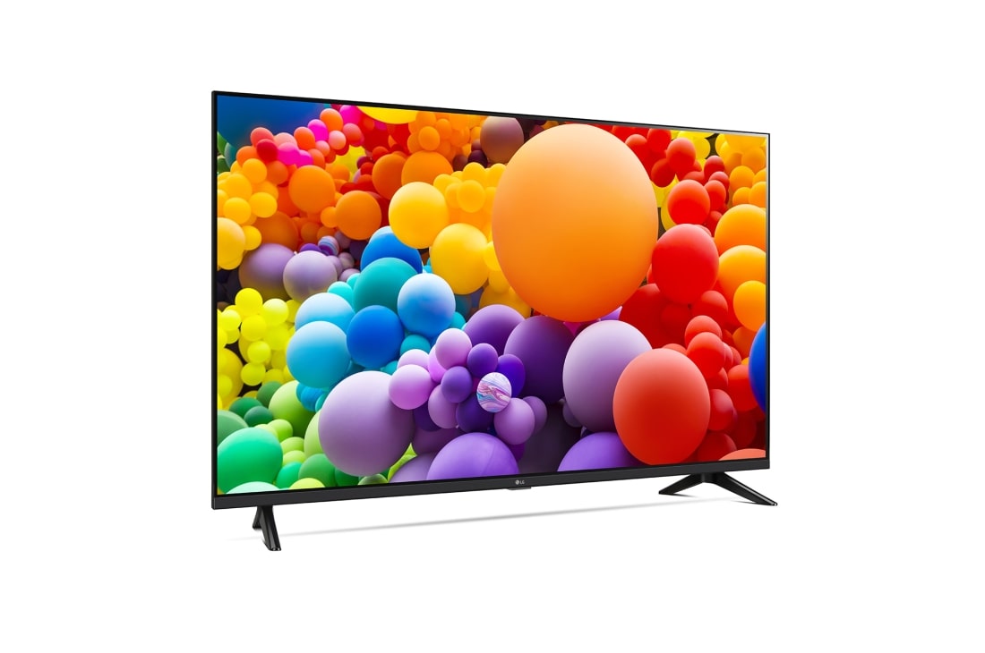 LG 43'' UHD AI UT73 - 4K TV (2024), LG UHD TV, UT73, hieman kulmassa oikealle päin katsottuna, 43UT73006LA, thumbnail 3