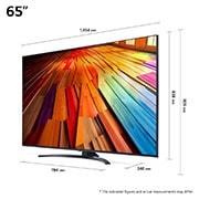 LG 65 tuuman LG UHD AI UT81 4K -Smart TV 2024, Edestä otettu kuva LG UHD TV, UT81 -televisiosta, 65UT81006LA, thumbnail 2