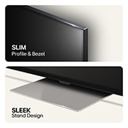 LG 75'' QNED 91 - QNED Mini LED 4K Smart TV (2024), Ohut profiili, kehys ja tyylikäs jalusta, 75QNED91T6A, thumbnail 6