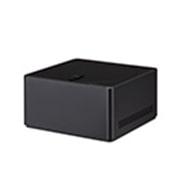 LG 97 tuuman True Wireless LG SIGNATURE OLED M4 -televisio langattomalla 4K 120Hz videon- ja äänensiirrolla , Hieman kallistettu, vasemmalta puolelta otettu kuva Zero Connect Box -laitteesta, OLED97M49LA, thumbnail 10