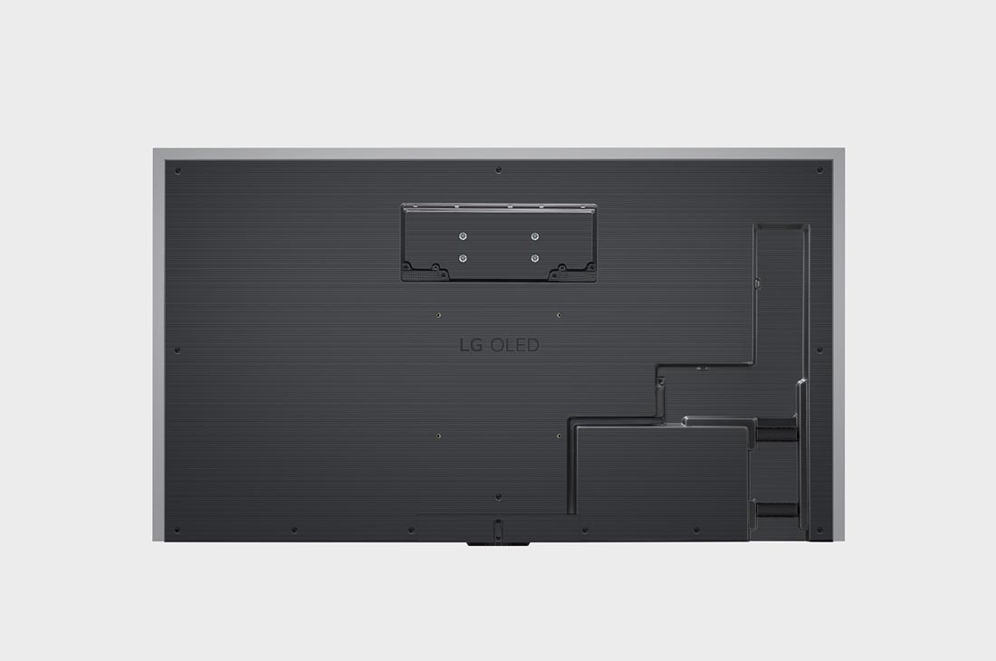 LG Maailman ensimmäinen 77 tuuman True Wireless LG OLED evo AI M4 -televisio 4K 144Hz videon- ja äänensiirrolla , Takaa otettu kuva LG OLED evo, OLED M4 -televisiosta, OLED77M49LA, thumbnail 5