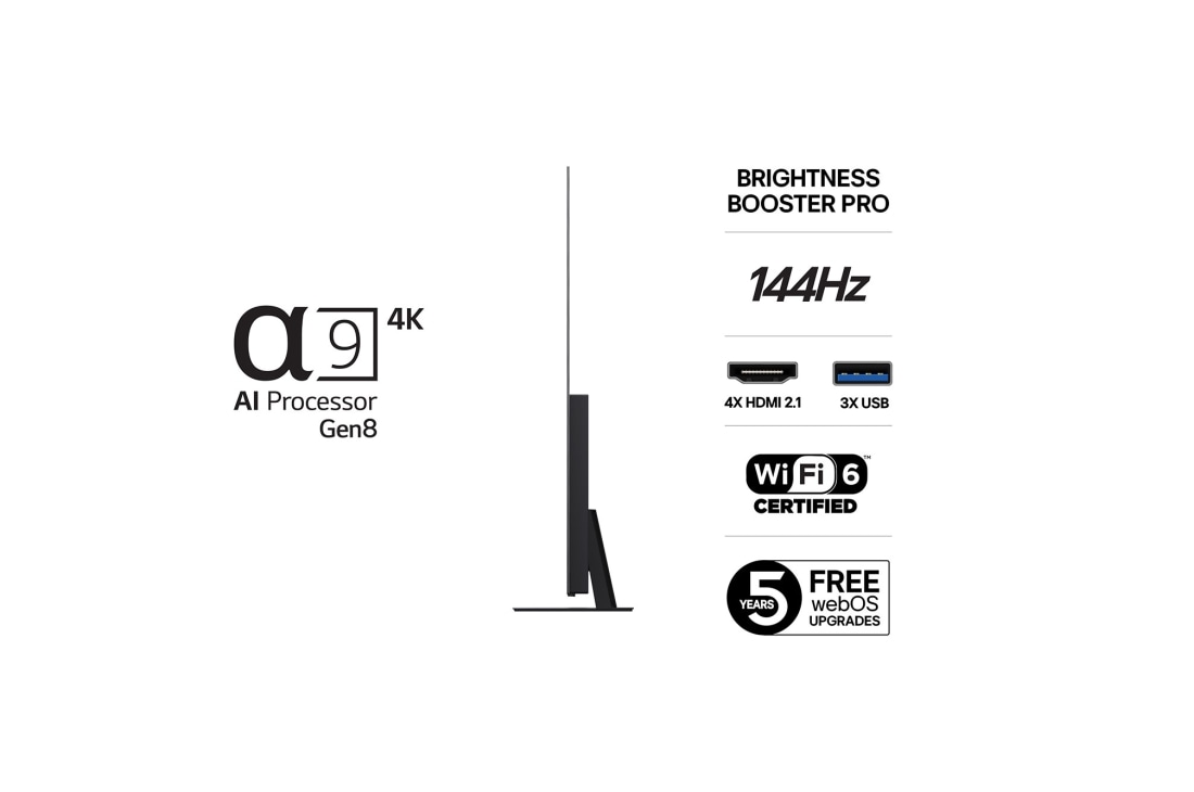 LG 83'' OLED evo AI C5 4K Smart TV 2025, OLED83C54LA, thumbnail 3