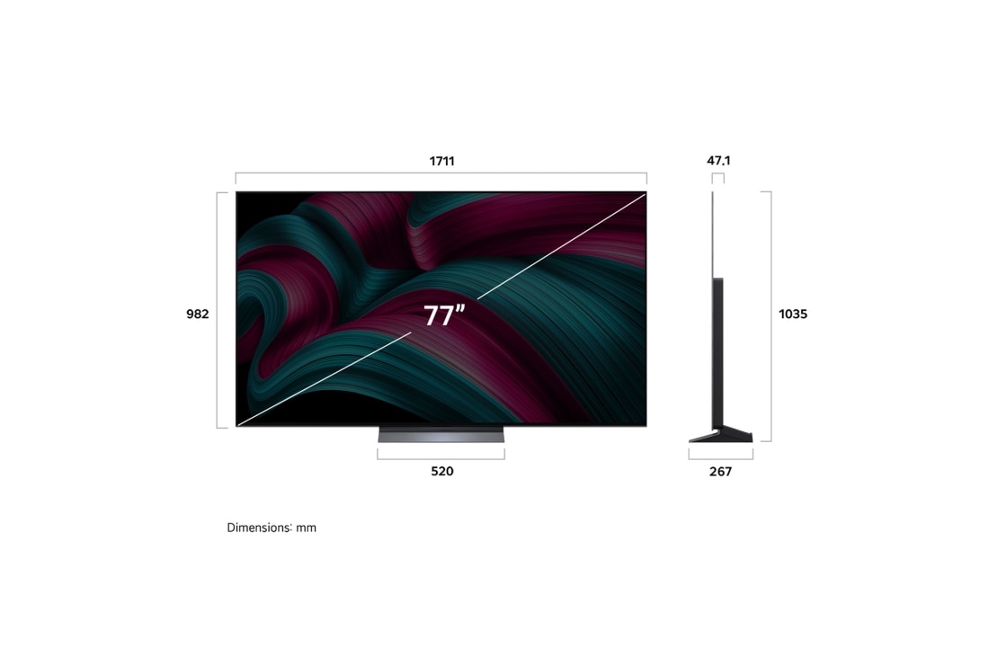 LG 77'' OLED evo AI C5 4K Smart TV 2025, OLED77C54LA, thumbnail 4