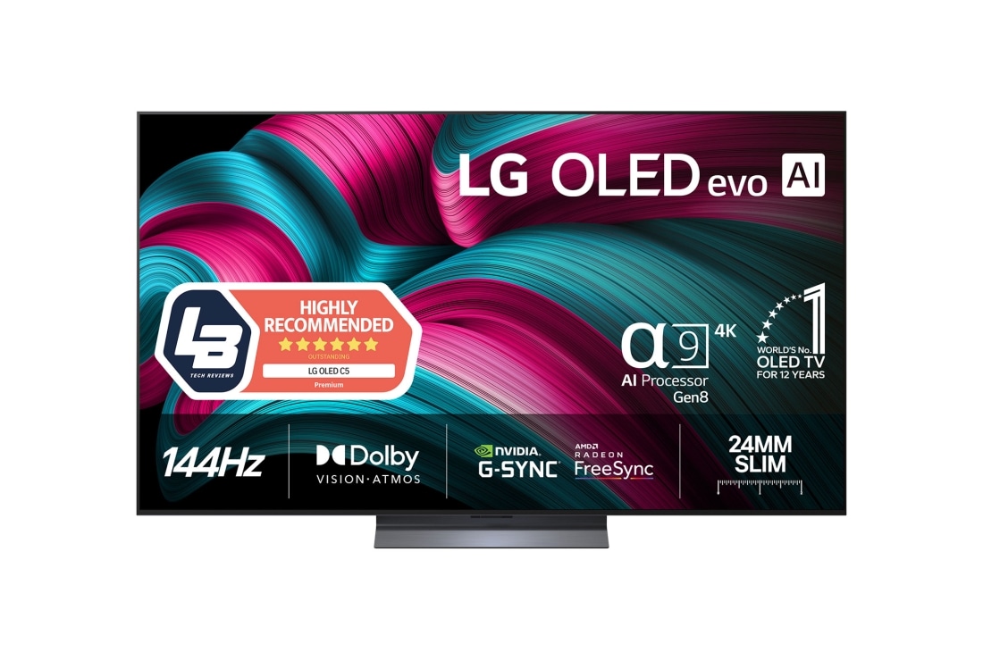 LG 55 tuuman LG OLED evo AI C5 4K -älytelevisio 2025, OLED55C54LA