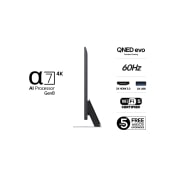 LG 50'' QNED AI QNED87 4K Smart TV 2025, 50 tuuman LG QNED evo AI QNED85 MiniLED 4K -älytelevisio 2025, 50QNED87A6D, thumbnail 3