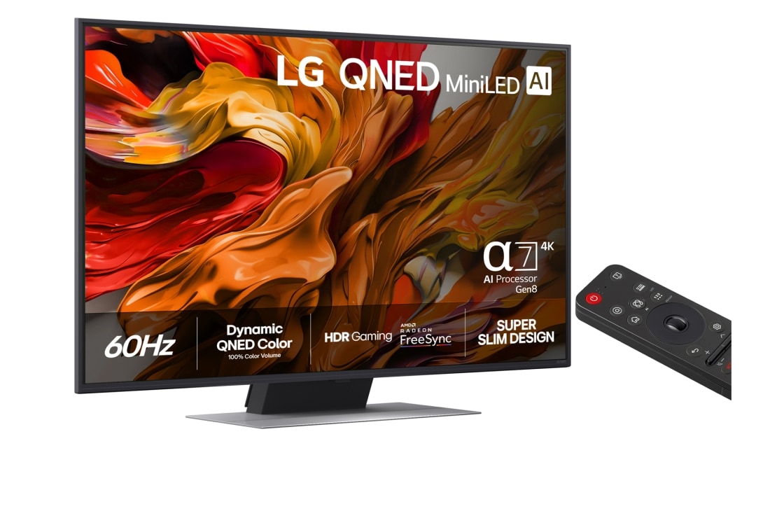 LG 43'' QNED AI QNED87 4K Smart TV 2025, 43 tuuman LG QNED evo AI QNED87 4K -älytelevisio 2025, 43QNED87A6D, thumbnail 2