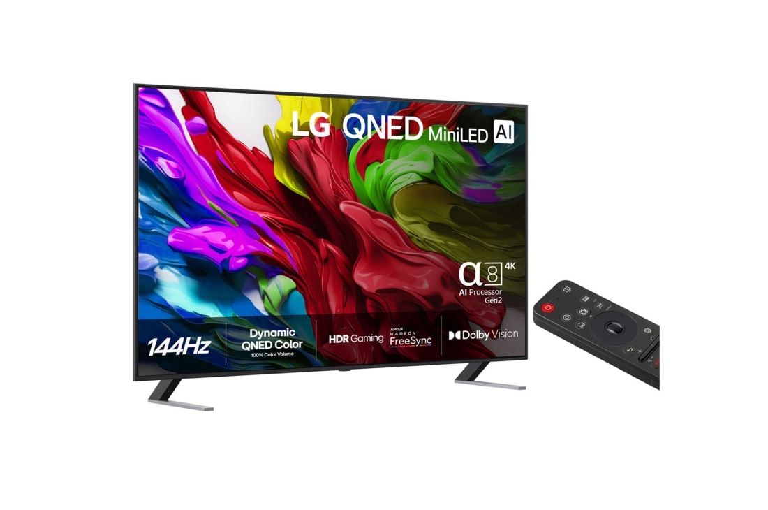 LG 65'' QNED evo MiniLED AI QNED85 4K Smart TV 2025, right, 65QNED85A6C, thumbnail 2