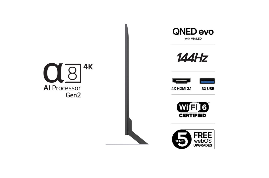 LG 65'' QNED evo MiniLED AI QNED85 4K Smart TV 2025, lifestyle, 65QNED85A6C, thumbnail 3
