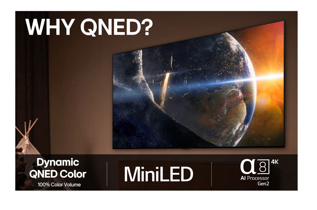 LG 55'' QNED evo MiniLED AI QNED85 4K Smart TV 2025, lifestyle, 55QNED85A6C, thumbnail 8