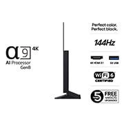 LG 48'' OLED evo AI C5 Pro 4K Smart TV 2025, Sivukuva LG OLED evo AI C5 4K -älytelevisiosta., OLED48C5ELB, thumbnail 3