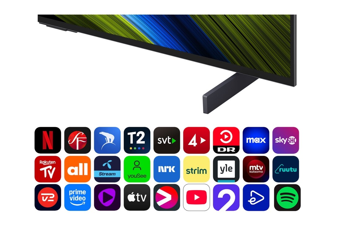 LG 42'' OLED evo AI C5 Pro 4K Smart TV 2025, Edestä ja sivulta otetut kuvat LG OLED evo AI C5 4K -älytelevisiosta, joista näkyy sen pituus, leveys, korkeus ja syvyys., OLED42C5ELB, thumbnail 4