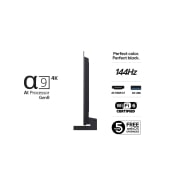 LG 42'' OLED evo AI C5 Pro 4K Smart TV 2025, Sivukuva LG OLED evo AI C5 4K -älytelevisiosta., OLED42C5ELB, thumbnail 3