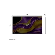 LG 65'' OLED evo AI G5 4K Smart TV 2025, Dimension image, OLED65G54LW, thumbnail 4