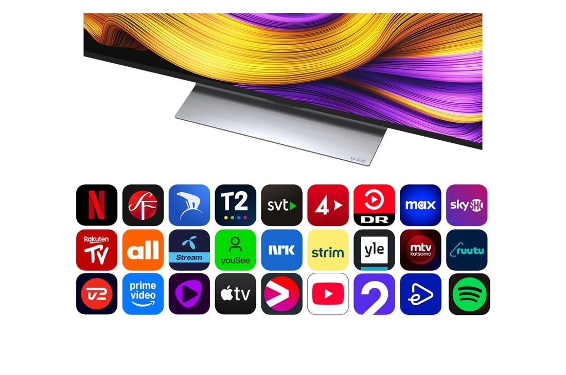LG 48'' OLED evo AI G5 4K Smart TV 2025, lähikuva stand, OLED48G56LS, thumbnail 5
