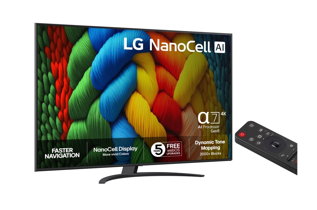 LG 75'' NanoCell AI NANO81 4K Smart TV 2025, 75NANO81A6A, thumbnail 2