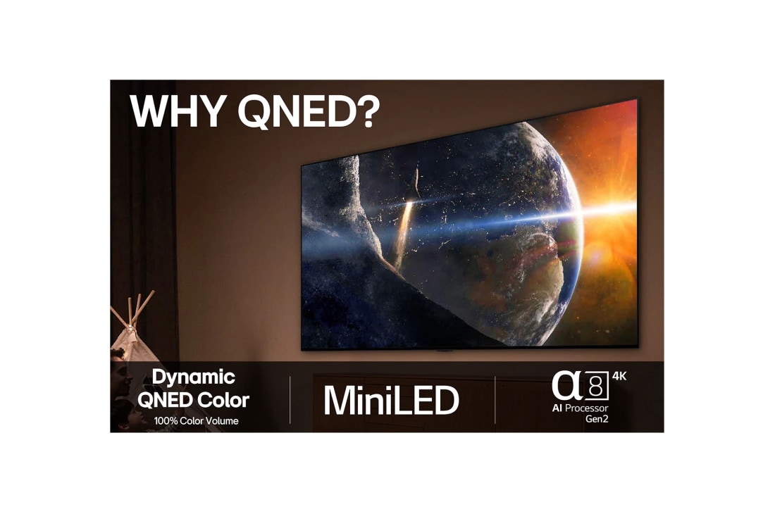LG 65'' QNED MiniLED AI QNED93 4K Smart TV 2025, Lifestyle Image, 65QNED93A6A, thumbnail 9