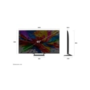 LG 65'' QNED MiniLED AI QNED93 4K Smart TV 2025, Dimension Image, 65QNED93A6A, thumbnail 4