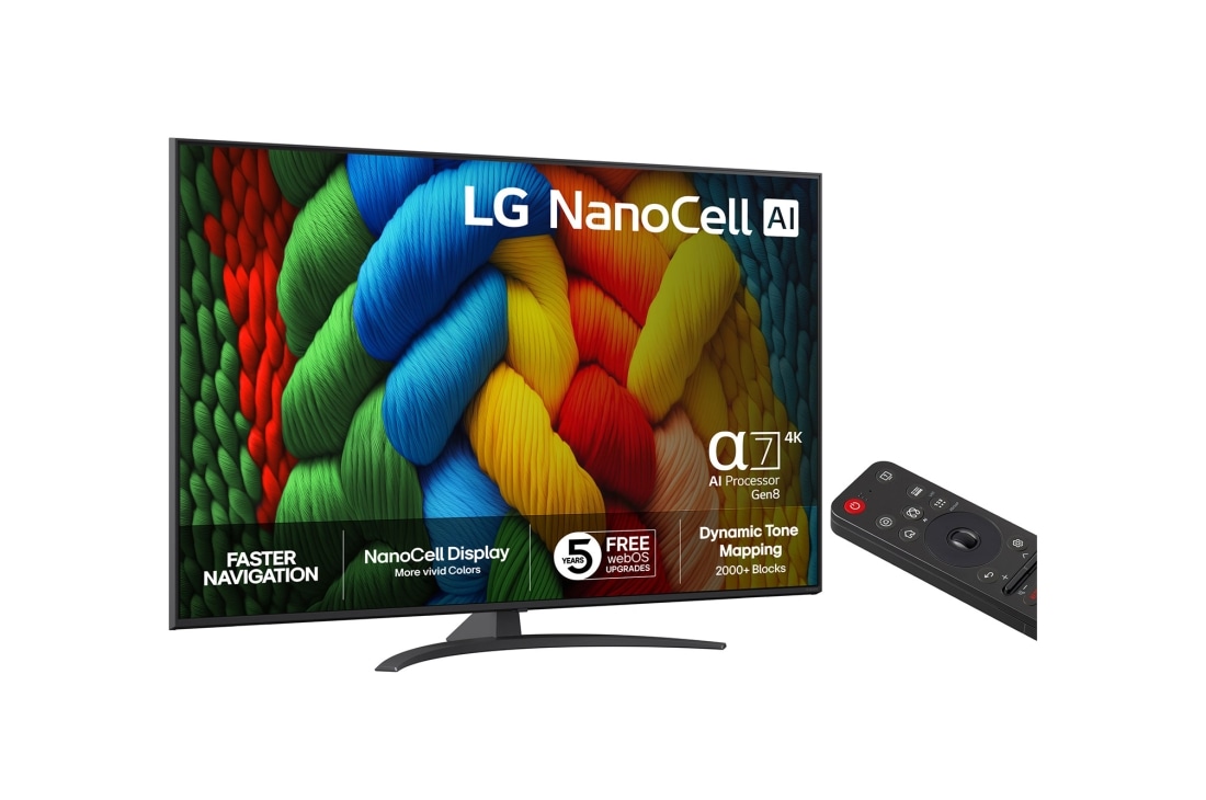 LG 50'' NanoCell AI NANO81 4K Smart TV 2025, 50NANO81A6A, thumbnail 2