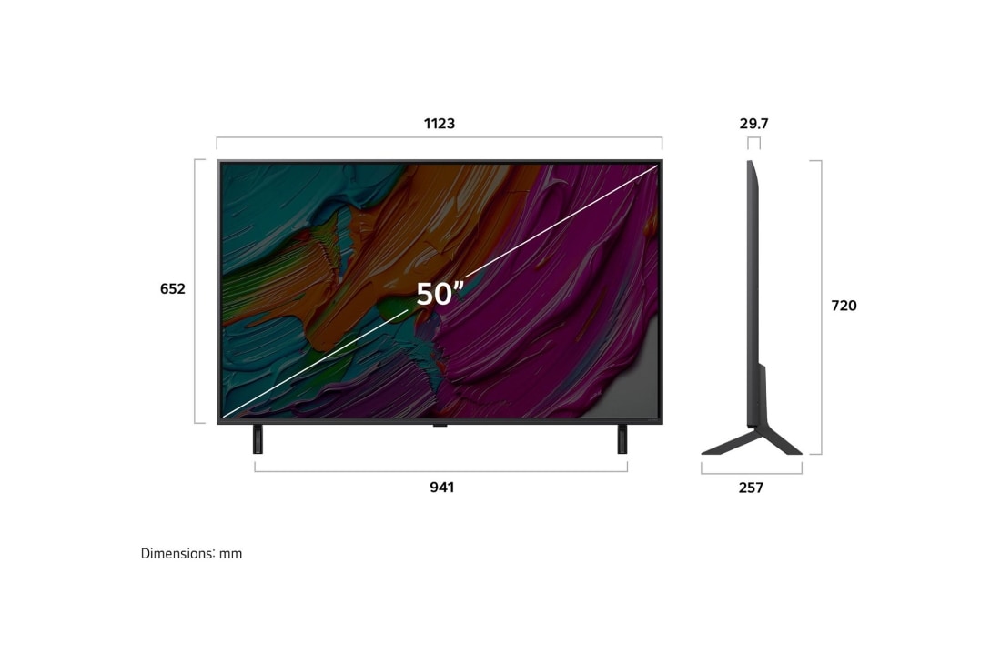 LG 50'' QNED AI QNED8E 4K Smart TV 2025, 50 tuuman LG QNED AI QNED8E 4K -älytelevisio 2025, 50QNED8EA6B, thumbnail 4