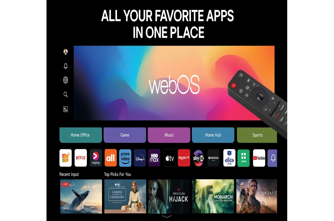 LG 50'' QNED AI QNED8E 4K Smart TV 2025, 50 tuuman LG QNED AI QNED8E 4K -älytelevisio 2025, 50QNED8EA6B, thumbnail 6