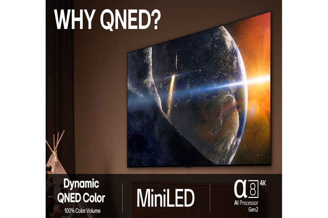 LG 50'' QNED AI QNED8E 4K Smart TV 2025, 50 tuuman LG QNED AI QNED8E 4K -älytelevisio 2025, 50QNED8EA6B, thumbnail 10