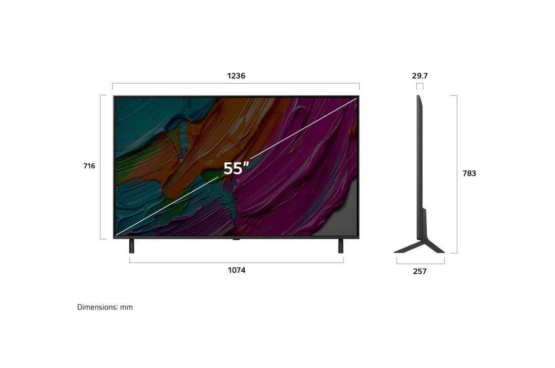 LG 55'' QNED AI QNED8E 4K Smart TV 2025, 55 tuuman LG QNED AI QNED8E 4K -älytelevisio 2025, 55QNED8EA6B, thumbnail 4