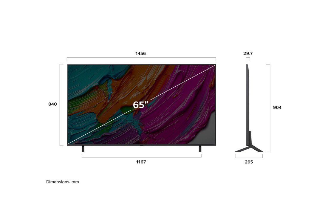 LG 65'' QNED AI QNED8E 4K Smart TV 2025, 65 tuuman LG QNED AI QNED8E 4K -älytelevisio 2025, 65QNED8EA6B, thumbnail 4