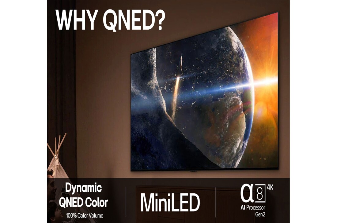 LG 86'' QNED AI QNED8E 4K Smart TV 2025, 86 tuuman LG QNED AI QNED8E 4K -älytelevisio 2025, 86QNED8EA6B, thumbnail 10