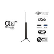 LG 48'' OLED AI B5 4K Smart TV 2025, 48 tuuman LG OLED evo AI B5 4K -älytelevisio 2025, OLED48B56LA, thumbnail 3