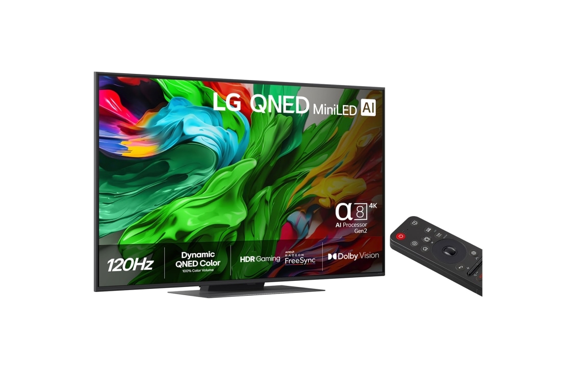 LG 55'' QNED MiniLED AI QNED86 4K Smart TV 2025, right, 55QNED86A6A, thumbnail 2