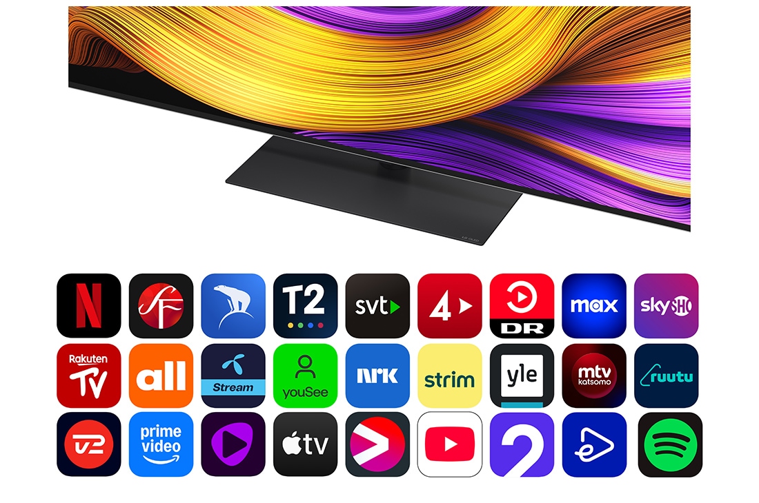 LG 55'' OLED evo AI G5 4K Smart TV 2025, lähikuva stand, OLED55G56LS, thumbnail 5