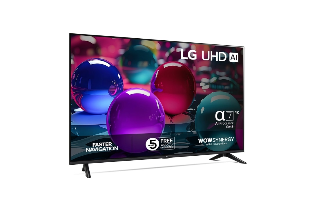 LG 65'' UHD AI UA73 4K Smart TV 2025, Takaa otettu kuva LG UHD UA73 TV -televisiosta., 65UA73006LA, thumbnail 2