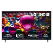LG 55'' UHD AI UA75 4K Smart TV 2025, Front view, 55UA75006LA, thumbnail 1