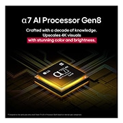 LG 50'' UHD AI UA73 4K Smart TV 2025, Kuva tytöstä punaisessa puserossa on jaettu kahtia; vasemmalla puolella on käytössä SDR ja oikealla HDR10 Pro. Oikealla on enemmän terävyyttä ja kontrastia verrattuna vasempaan puoleen. Otsikossa kerr, 50UA73006LA, thumbnail 7