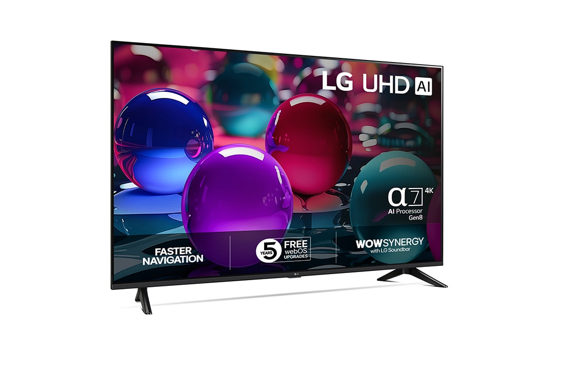 LG 43'' UHD AI UA73 4K Smart TV 2025, Takaa otettu kuva LG UHD UA73 TV -televisiosta., 43UA73006LA, thumbnail 2
