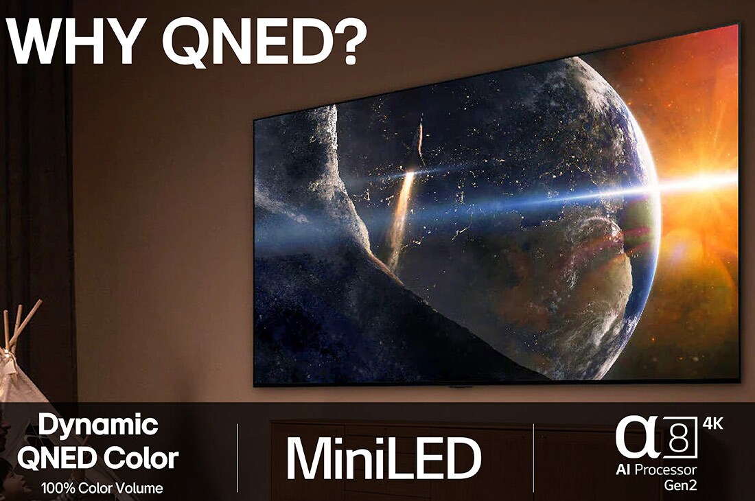 LG 86''  QNED AI QNED82 4K Smart TV 2025, 86 tuuman LG QNED AI QNED82 4K -älytelevisio 2025, 86QNED82A6B, thumbnail 9