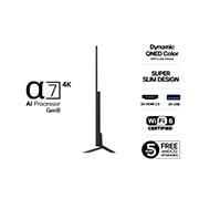 LG 86''  QNED AI QNED82 4K Smart TV 2025, 86 tuuman LG QNED AI QNED82 4K -älytelevisio 2025, 86QNED82A6B, thumbnail 3