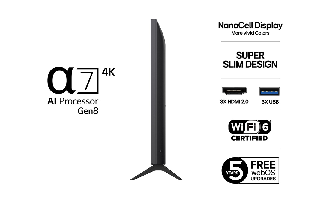 LG 43'' NanoCell AI NANO80 4K Smart TV 2025, lifestyle, 43NANO80A6B, thumbnail 3