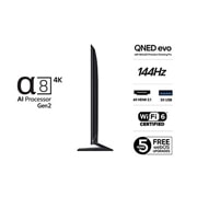 LG 85'' QNED MiniLED AI QNED93 4K Smart TV 2025, Takaa otettu kuva LG QNED evo QNED92 TV -televisiosta., 85QNED93A6A, thumbnail 3