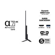 LG 75''  QNED AI QNED82 4K Smart TV 2025, 75 tuuman LG QNED AI QNED82 4K -älytelevisio 2025, 75QNED82A6B, thumbnail 3