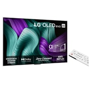 LG 77 tuuman LG OLED evo M5 4K -älytelevisio 2025, Zero Connect Box ja sen vastaavat mitat millimetreinä. , OLED77M59LA, thumbnail 2