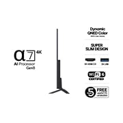 LG 55''  QNED AI QNED82 4K Smart TV 2025, 55 tuuman LG QNED AI QNED82 4K -älytelevisio 2025, 55QNED82A6B, thumbnail 3