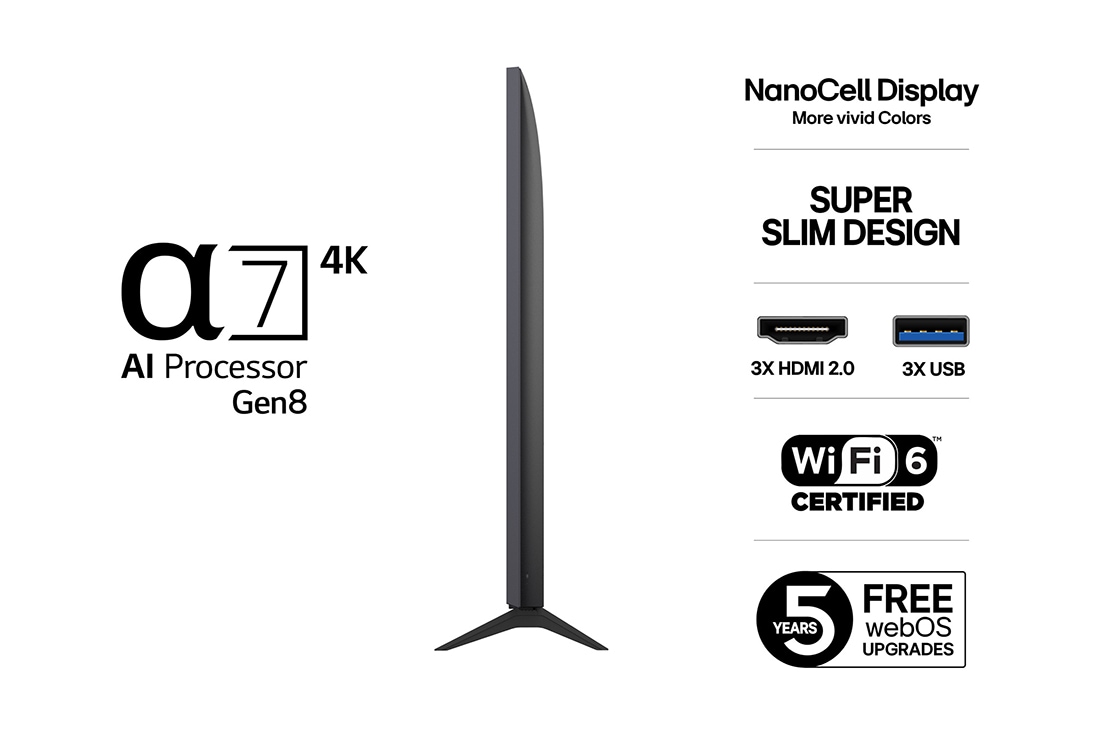 LG 75'' NanoCell AI NANO80 4K Smart TV 2025, lifestyle, 75NANO80A6B, thumbnail 3