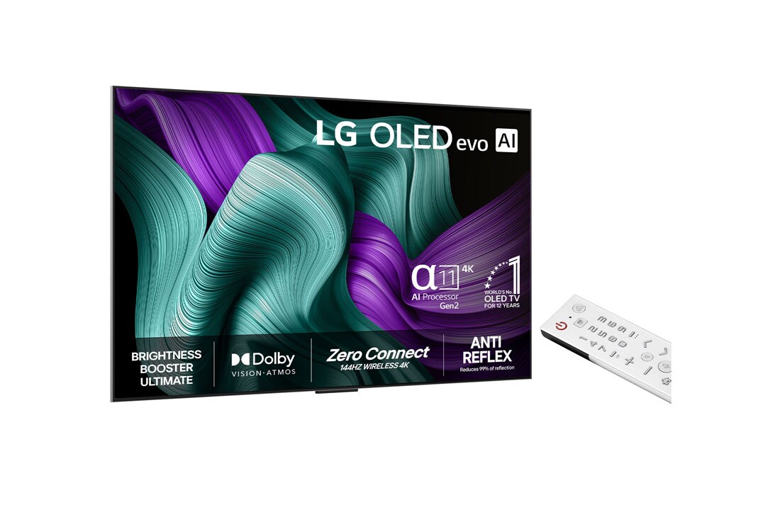 LG 83 tuuman LG OLED evo M5 4K -älytelevisio 2025, Zero Connect Box ja sen vastaavat mitat millimetreinä. , OLED83M59LA, thumbnail 2
