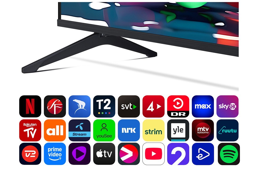 LG 86'' UHD AI UA74 4K Smart TV 2025, Close up bottm left, 86UA74006LB, thumbnail 4